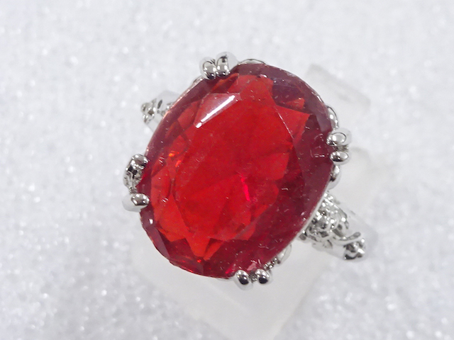 JAPANESE KIMONO / ANTIQUE COLORED STONE RING (SIZE 18.5)